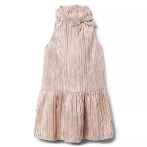 NWOT Janie and Jack Metallic Dropwaist Dress Size 12-18 months in Rose Gold